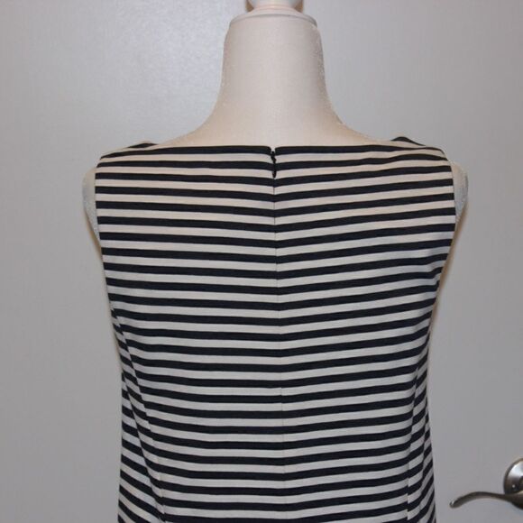 LAFAYETTE 148 Black and White Striped Midi Dress Women Size Small - Picture 10 of 13